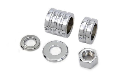 Colony Chrome Front Axle Spacer Kit Groove Style for Harley Davidson FLSTF 2000-2006 by Colony