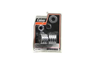Colony Chrome Groove Style Front Axle Spacer Kit for Harley Davidson FLT (2000-2007) by Colony
