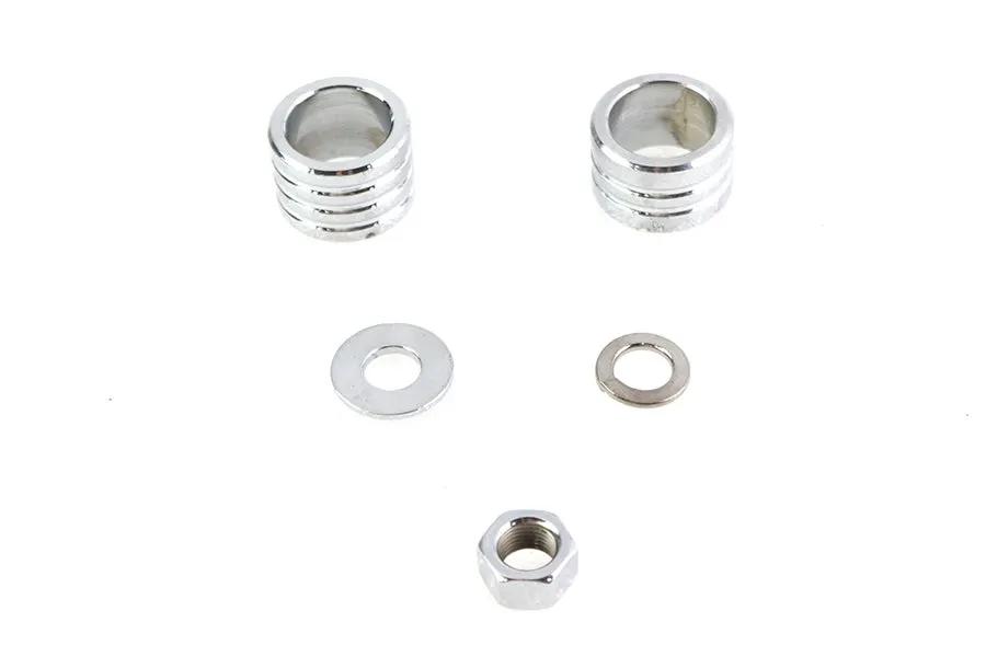 Colony Chrome Groove Style Front Axle Spacer Kit for Harley Davidson FLT (2000-2007) by Colony