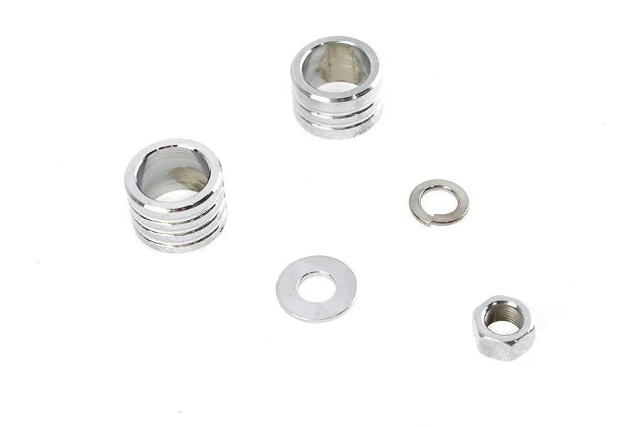 Colony Chrome Groove Style Front Axle Spacer Kit for Harley Davidson FLT (2000-2007) by Colony