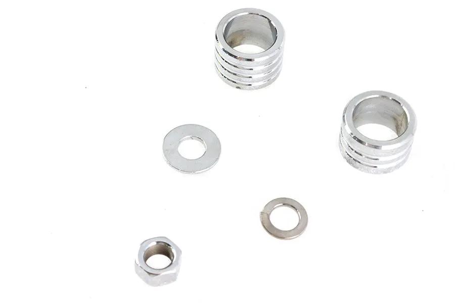 Colony Chrome Groove Style Front Axle Spacer Kit for Harley Davidson FLT (2000-2007) by Colony