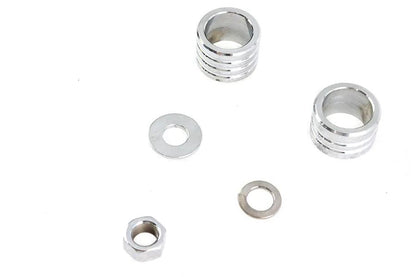 Colony Chrome Groove Style Front Axle Spacer Kit for Harley Davidson FLT (2000-2007) by Colony