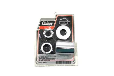 Colony Rear Axle Spacer Kit Chrome for Harley Davidson FXD (2000-2005) by Colony