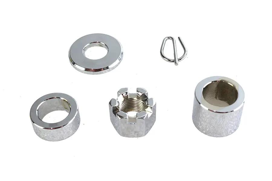 Colony Rear Axle Spacer Kit Smooth Style Chrome for Harley Davidson FXD (2000-2005) by Colony