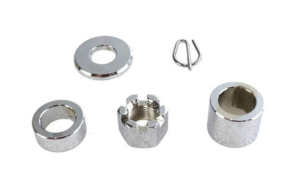 Colony Rear Axle Spacer Kit Smooth Style Chrome for Harley Davidson FXD (2000-2005) by Colony