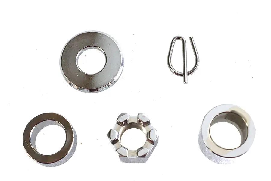 Colony Rear Axle Spacer Kit Smooth Style Chrome for Harley Davidson FXD (2000-2005) by Colony