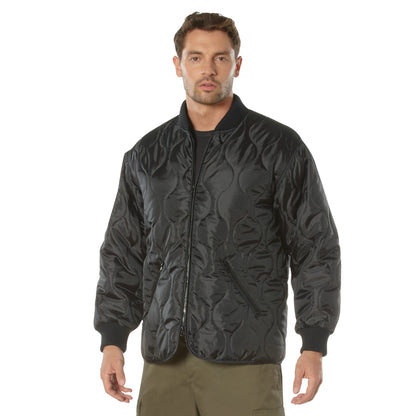 Rothco Concealed Carry Quilted Woobie Jacket in Black, Size Large
