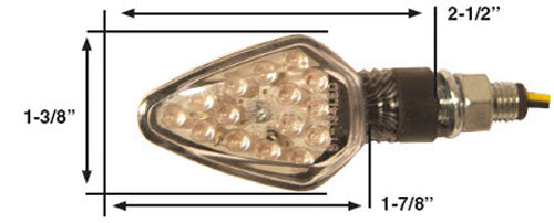 EMGO Spear LED Clear Amber Turn Signal Light - Part No. 61-75360