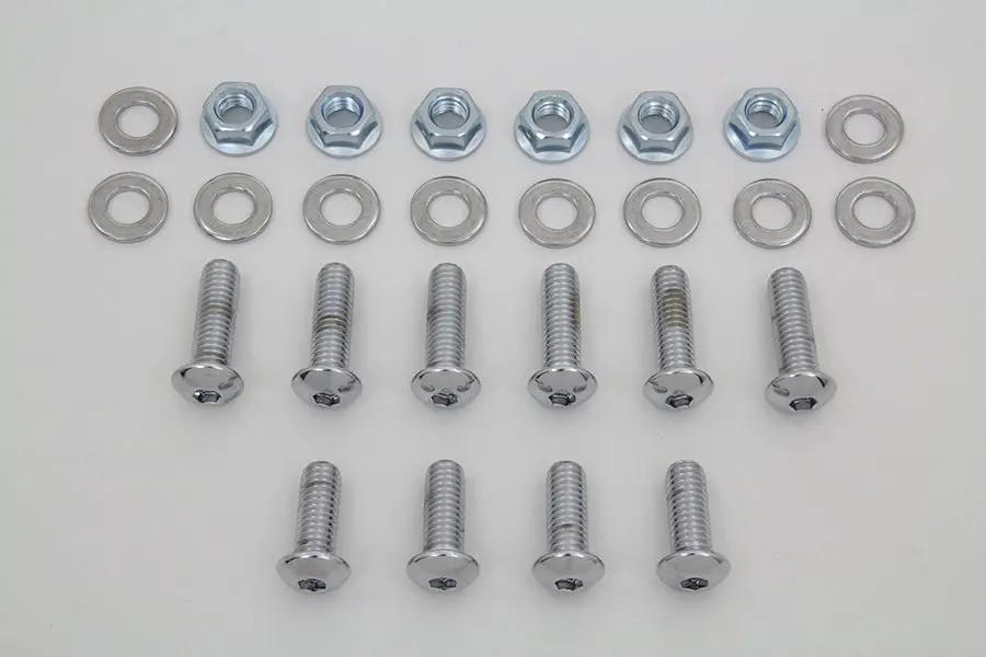 Colony Rear Fender Strut Bolt Kit Chrome for Harley Davidson FXST and FLST Models by Colony