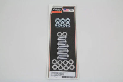 Colony Rear Fender Strut Bolt Kit Chrome for Harley Davidson FXST and FLST Models by Colony