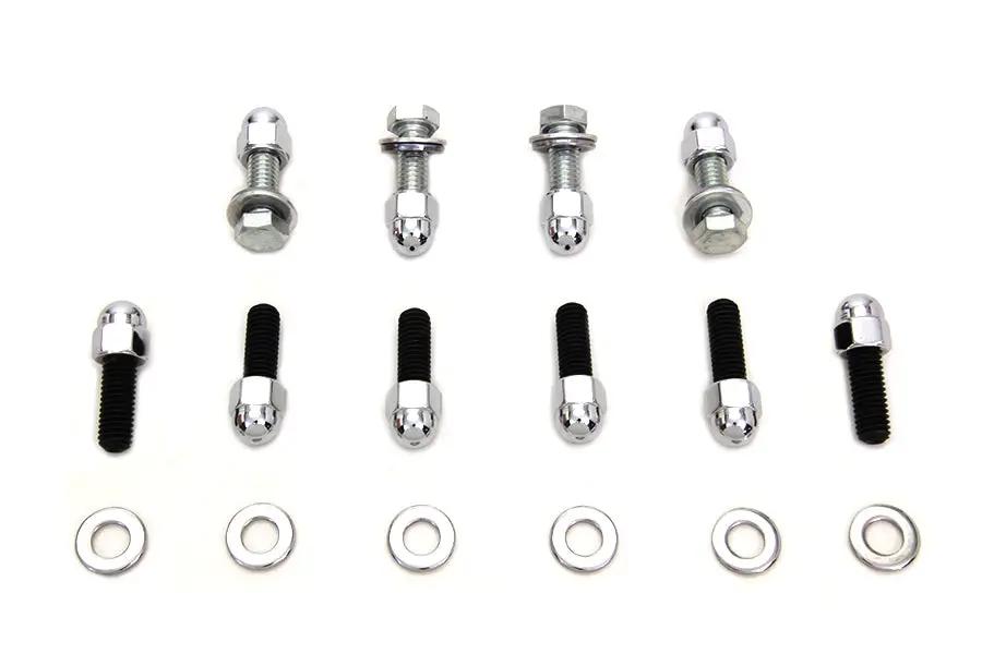 Colony Chrome Acorn Rear Fender Strut Bolt Kit for Harley Davidson FXST & FLST Models by Colony