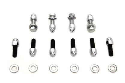 Colony Chrome Acorn Rear Fender Strut Bolt Kit for Harley Davidson FXST & FLST Models by Colony