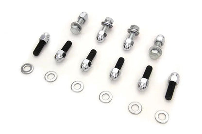 Colony Chrome Acorn Rear Fender Strut Bolt Kit for Harley Davidson FXST & FLST Models by Colony