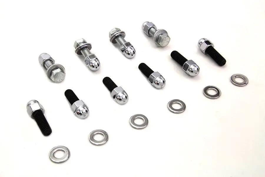 Colony Chrome Acorn Rear Fender Strut Bolt Kit for Harley Davidson FXST & FLST Models by Colony