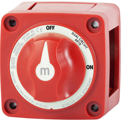 Blue Sea Systems 6010 m-Series Mini Battery Switch Dual Circuit for Marine and RV Applications