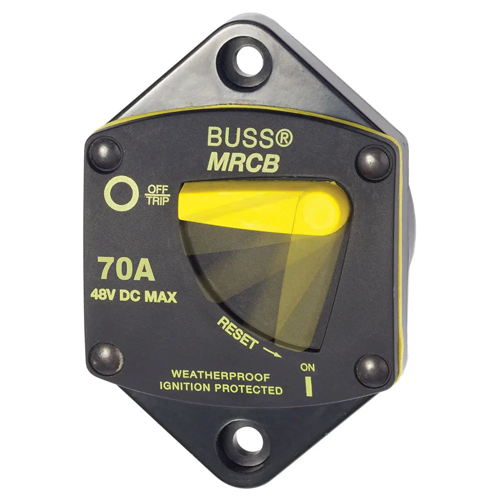 Blue Sea Systems 7041 187 Series 70 Amp Thermal Circuit Breaker - Panel Mount, Waterproof, Manual Reset