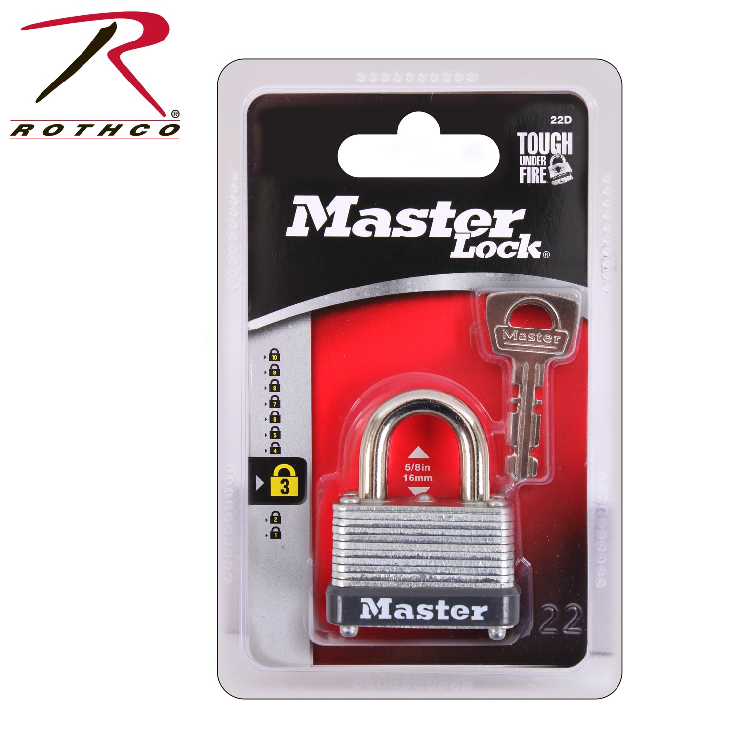 MasterLock 10022 Padlock with Laminated Body and Rustproof Finish