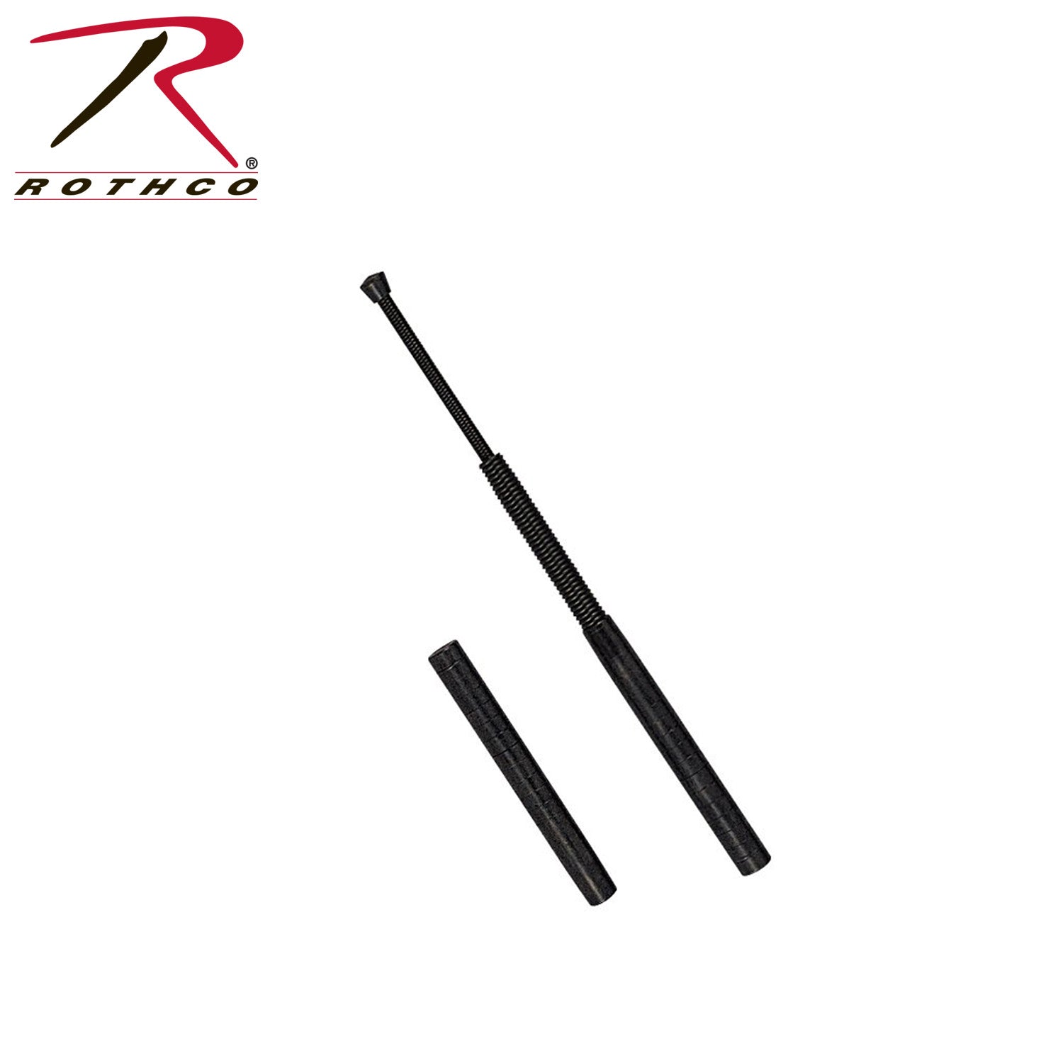 Rothco 3-Section Spring Baton with Steel Handle - Compact Law Enforcement Tool