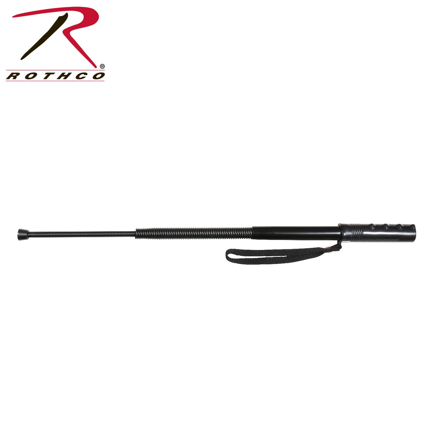 Rothco Expandable Spring Baton Part Number 10074 – Compact Police Baton with Rubber Grip and Wrist Strap