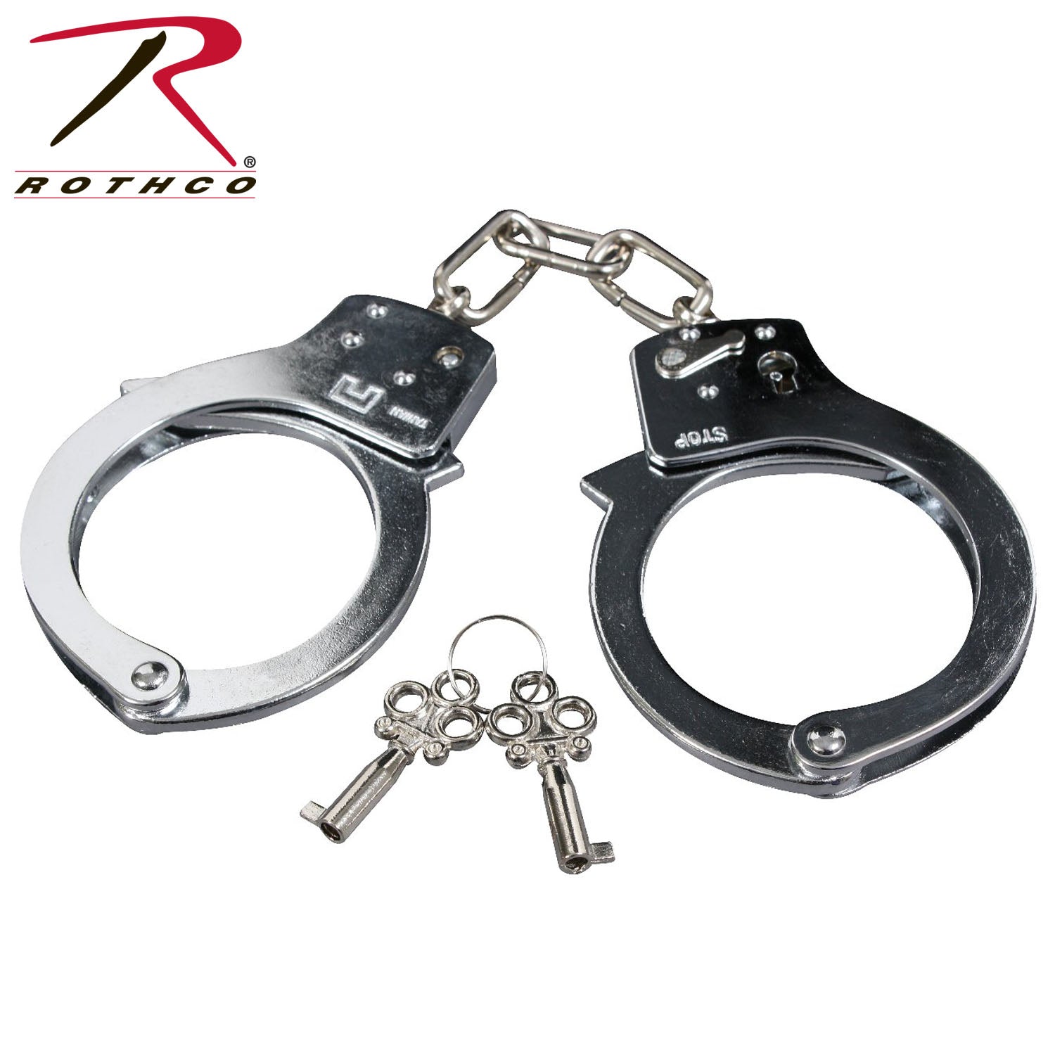 Rothco Double Lock Steel Handcuffs Silver – Secure Restraint for Law Enforcement and Security