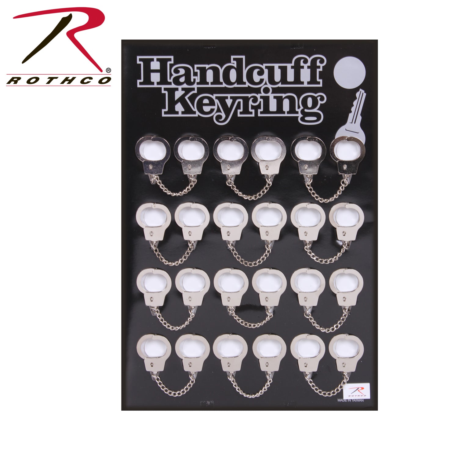 Rothco Mini Handcuff Key Ring with Silver Finish - Part Number 10086