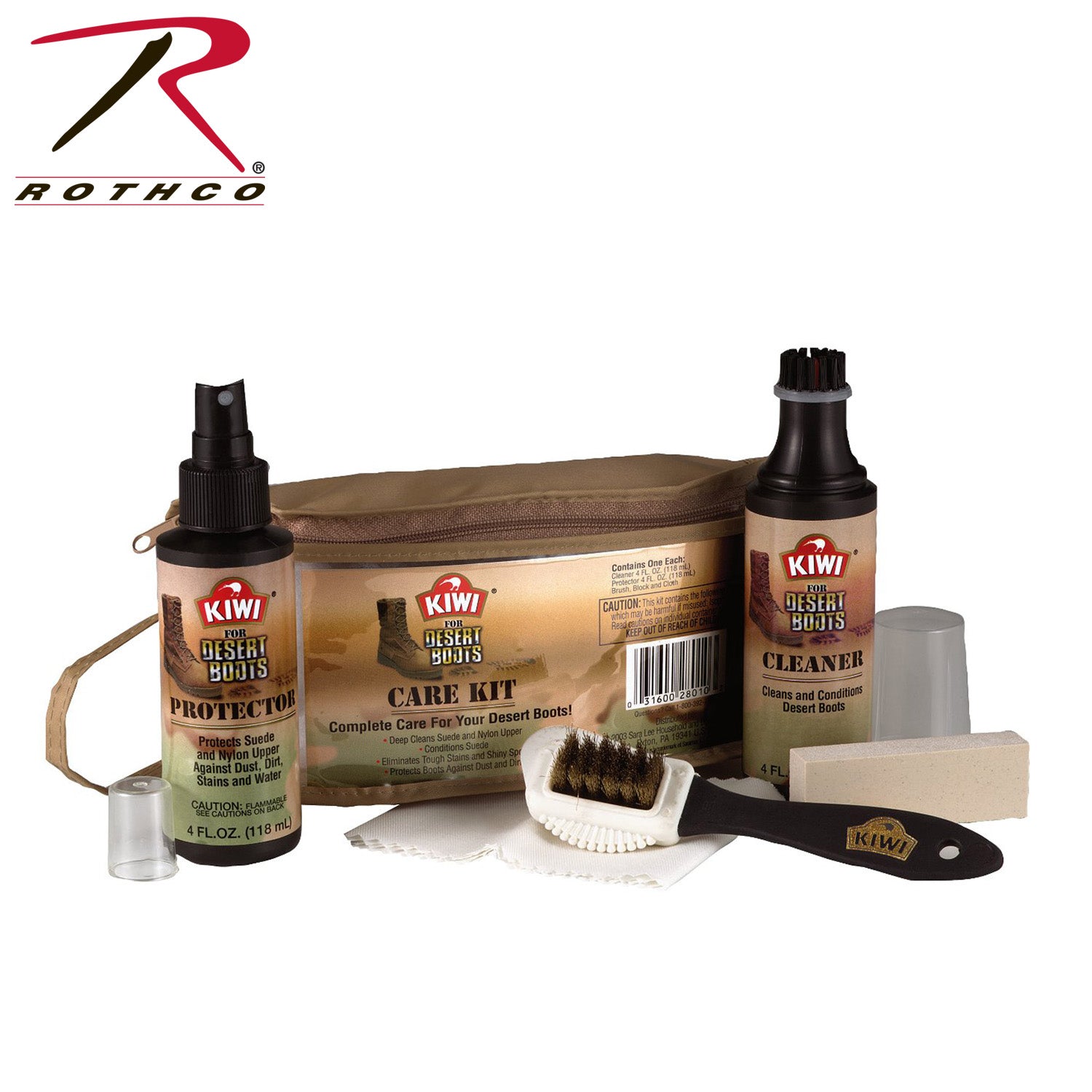 Kiwi Desert Boot Care Kit (Part Number 10109) for Suede and Nylon Boots
