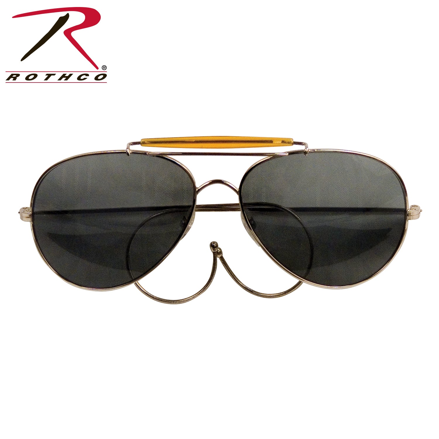 Rothco Aviator Air Force Style Sunglasses with UV Protection and Military Printed Case