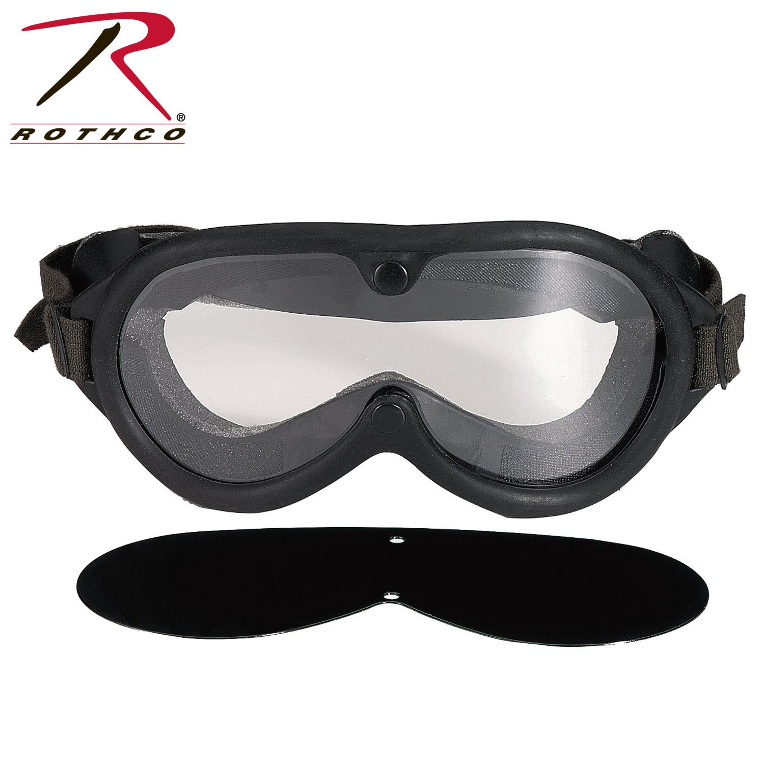 Rothco G.I. Type Sun, Wind & Dust Goggles Black - Part Number 10347