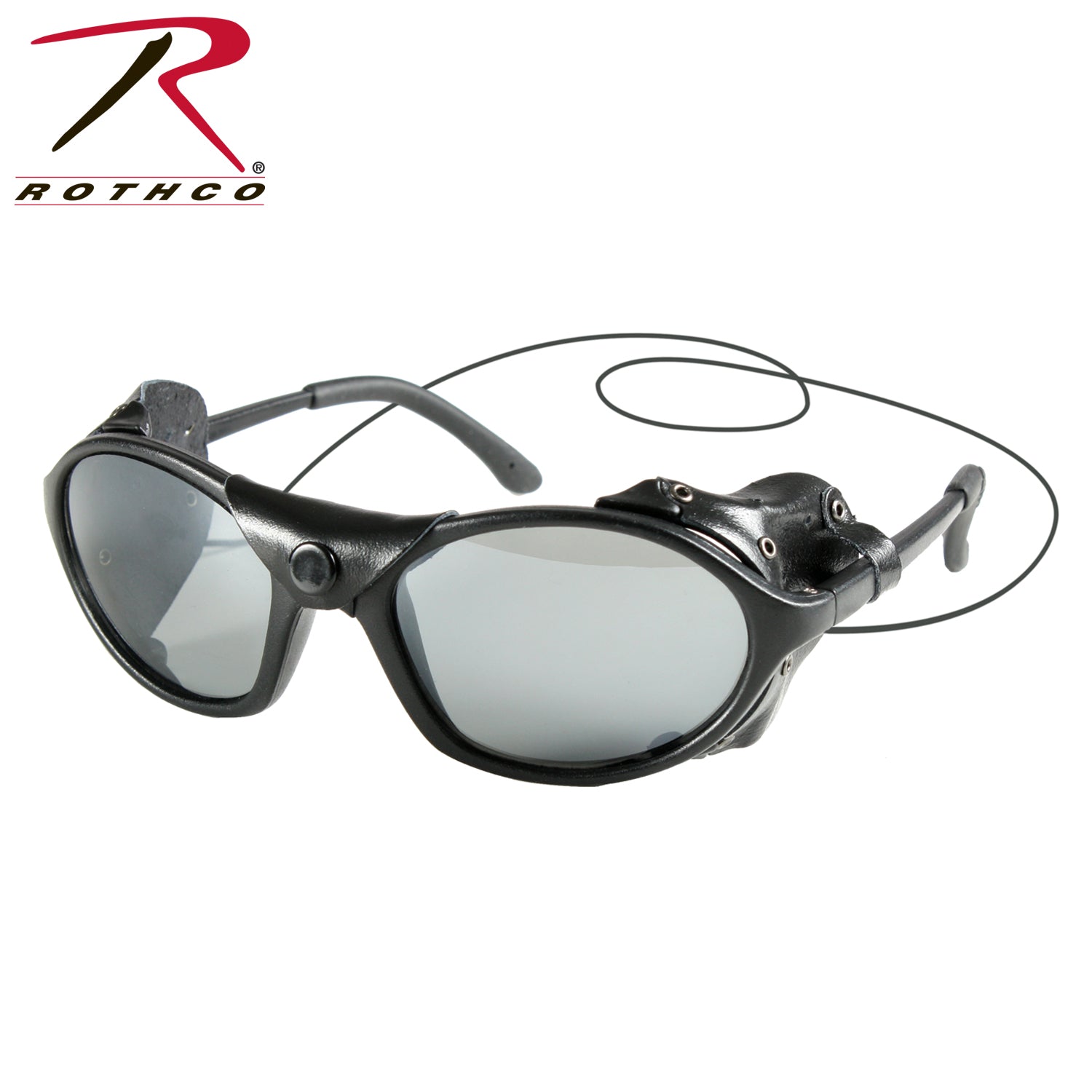 Rothco Glacier Tactical Wind Guard Sunglasses with UV400 Protection - Black