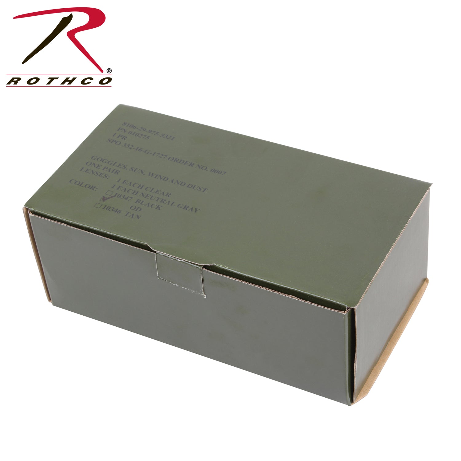 Rothco G.I. Type Sun, Wind & Dust Goggles Olive Drab - Durable Outdoor Eye Protection
