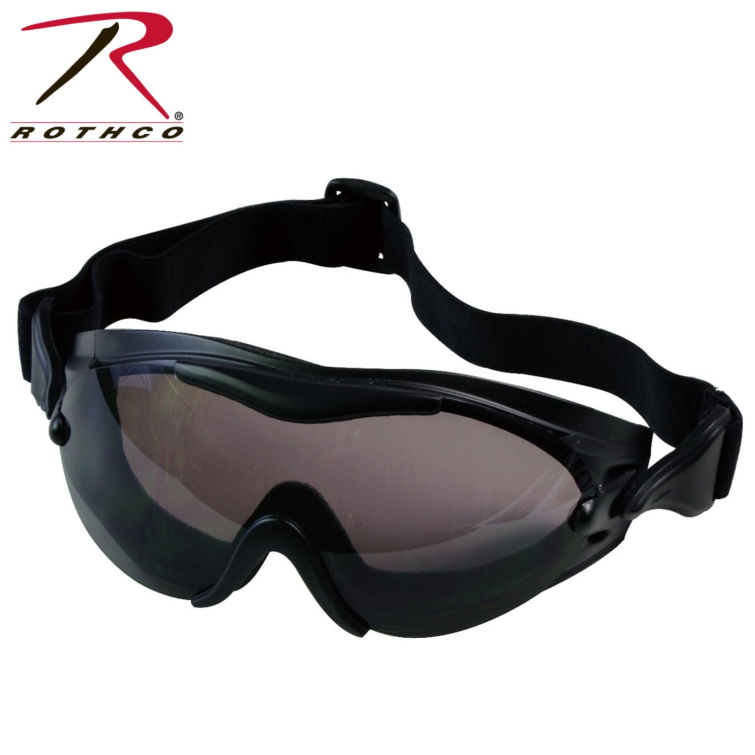 Rothco SWAT Tec Single Lens Tactical Goggle Black – Impact-Resistant Eye Protection with Anti-Fog and UV 400 Shield