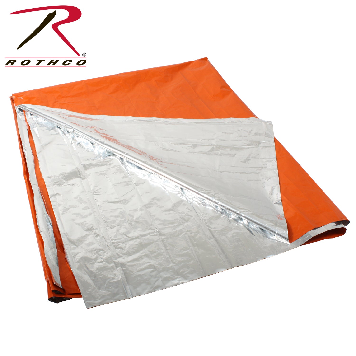 Rothco Polarshield Survival Blanket Safety Orange – Compact Emergency Heat Reflector and Signaling Tool