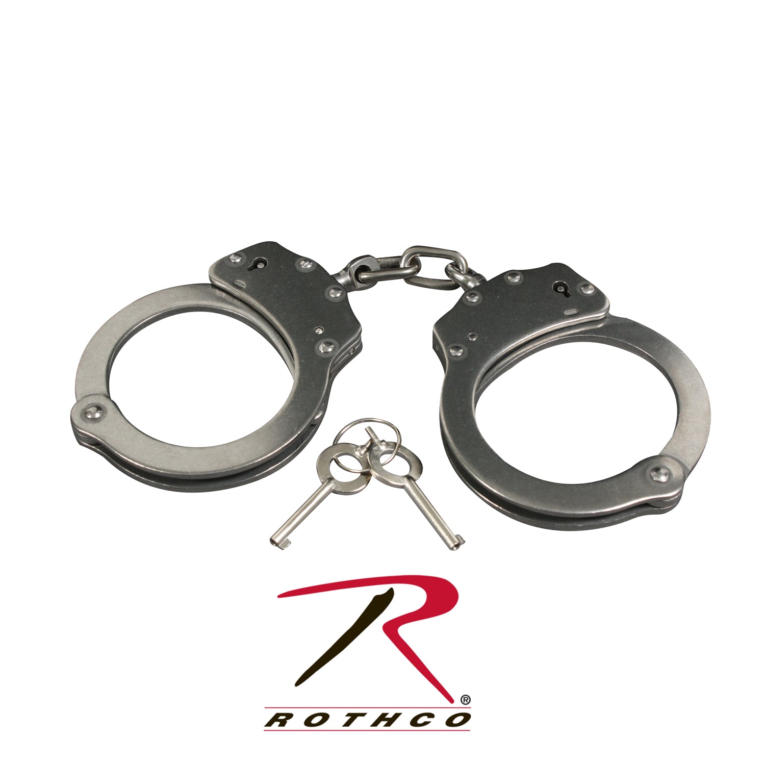 Rothco Stainless Steel Handcuffs Silver - Durable Restraint Equipment for Law Enforcement