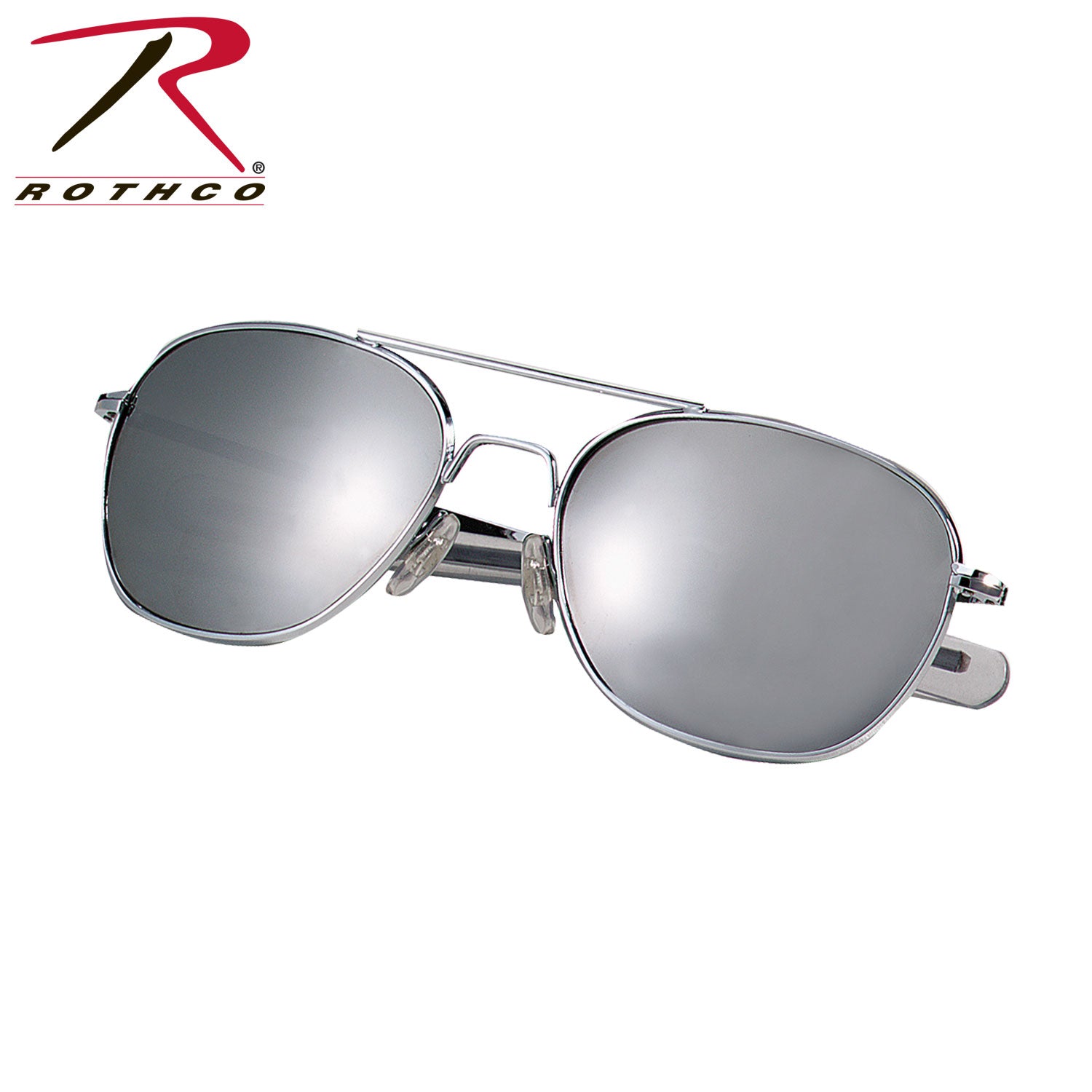 Rothco G.I. Type Aviator Sunglasses Chrome / Mirror, 52 mm