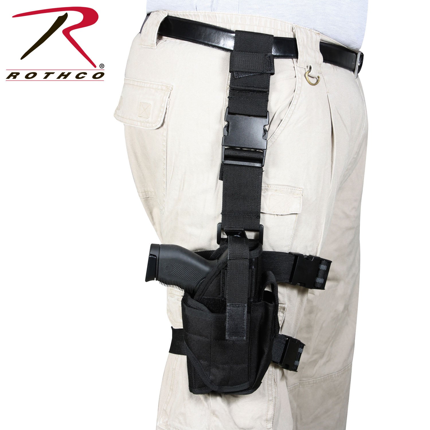 Rothco Deluxe Adjustable Universal Drop Leg Tactical Holster in Black - Part Number 10752