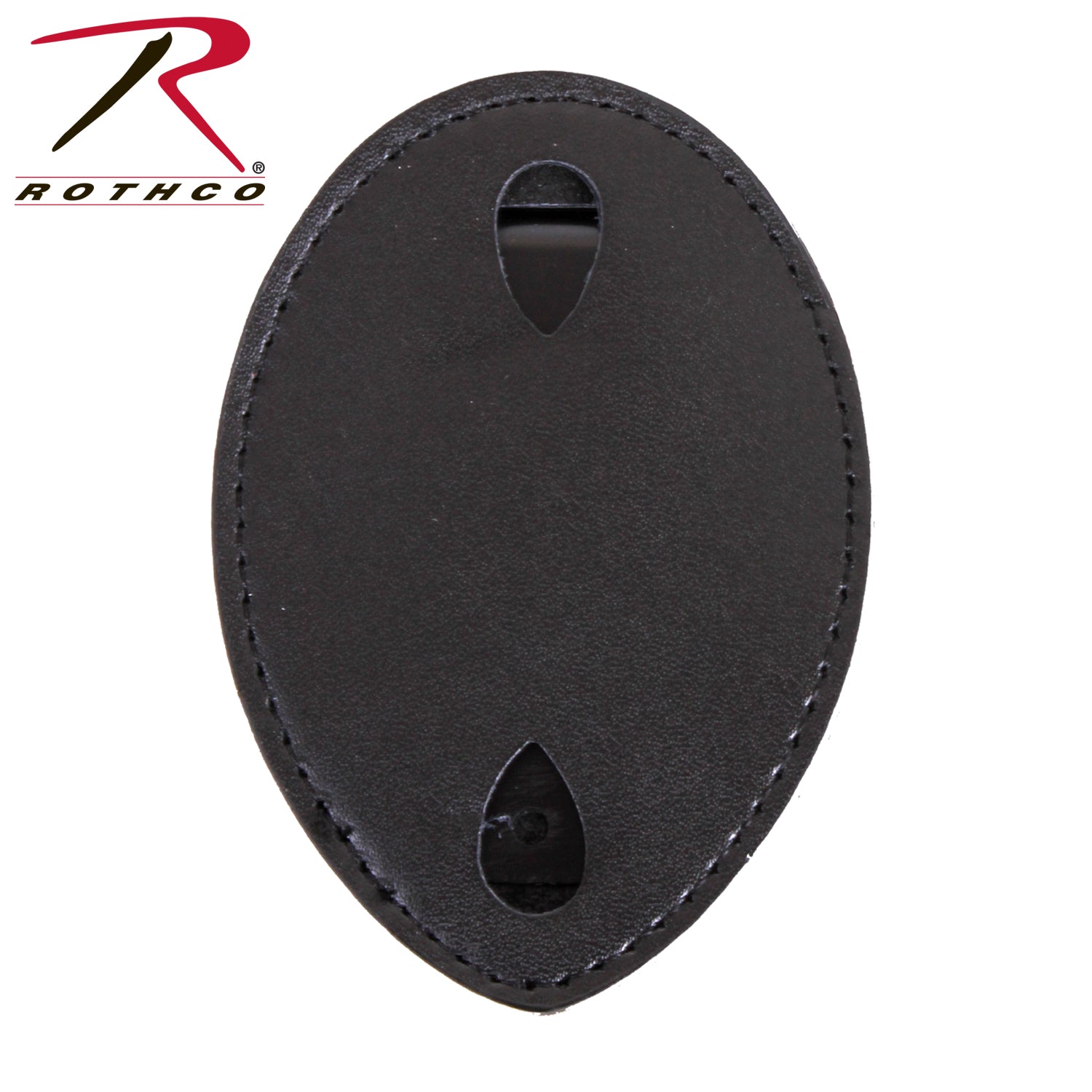 Rothco Leather Clip-On Badge Holder with Steel Clip - West Coast Style, Part Number 1131