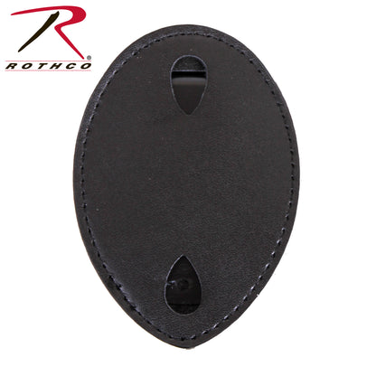 Rothco Leather Clip-On Badge Holder with Steel Clip - West Coast Style, Part Number 1131