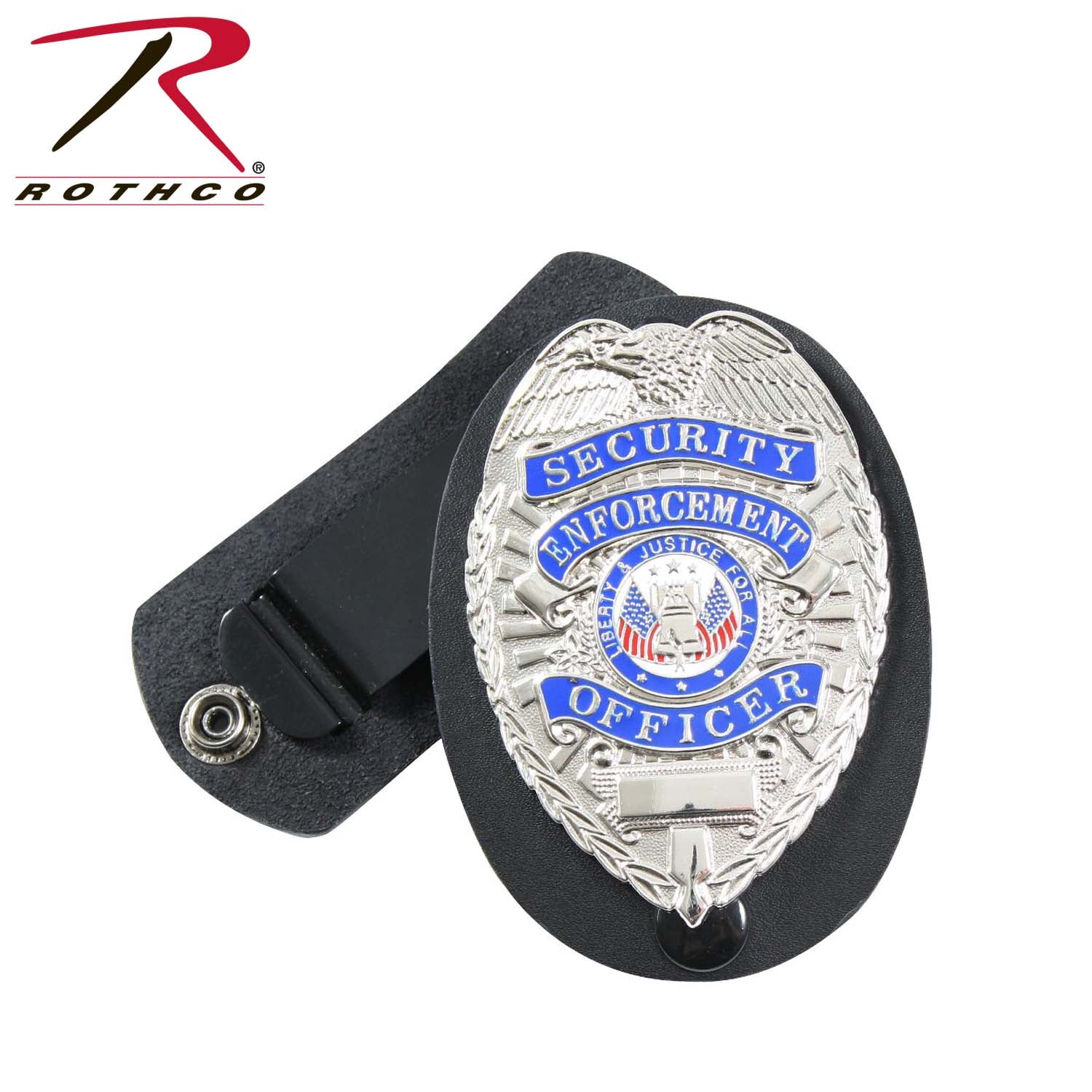Rothco Leather Clip-On Badge Holder with Swivel Snap - Part 1133
