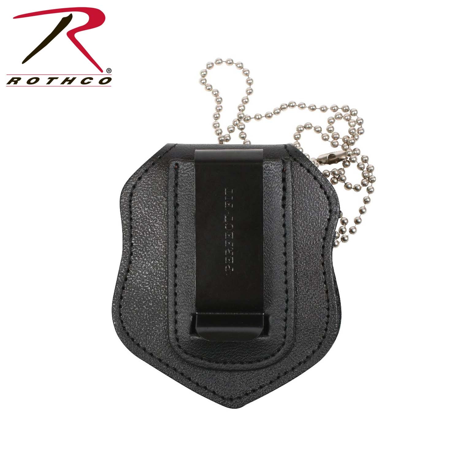 Rothco NYPD Style Leather Badge Holder with Clip - Secure Badge Display and Storage