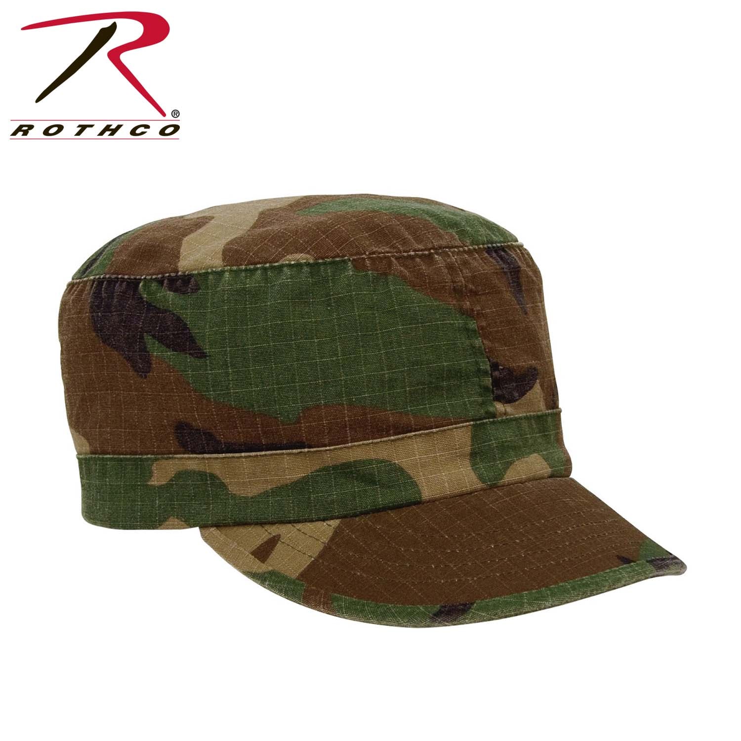 Rothco Women's Adjustable Vintage Fatigue Cap in Woodland Camo - Durable Cotton Rip-Stop Headwear