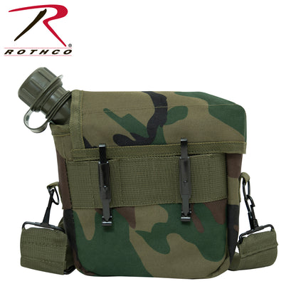 Rothco G.I. Type 2 Quart Bladder Canteen Cover in Woodland Camo