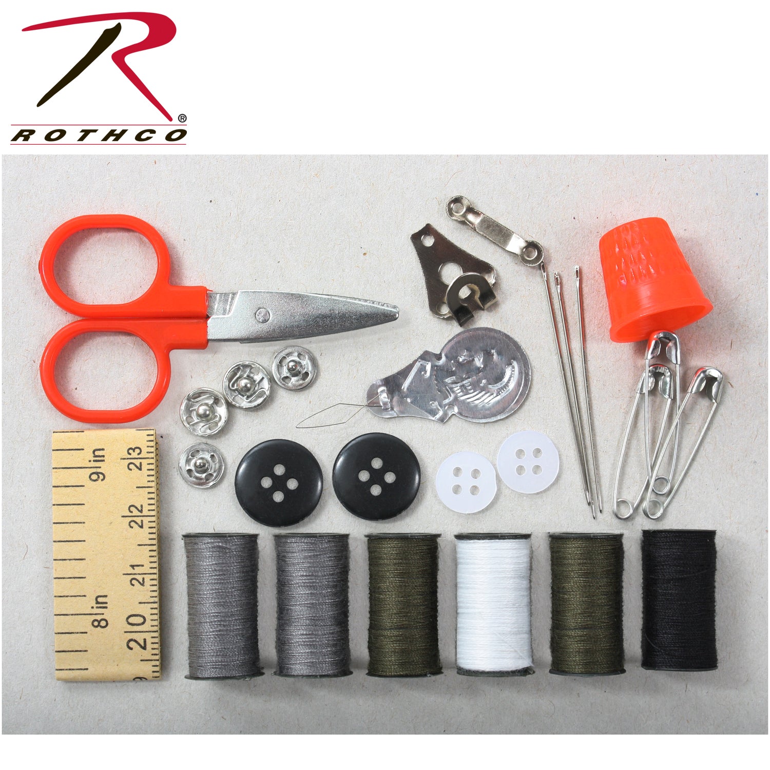 Rothco GI Style Sewing Kit - Durable Compact Repair Kit for Camping and Travel
