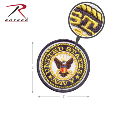 Rothco US Navy Round Patch - 3-inch Embroidered Navy Insignia Patch
