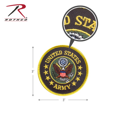 Rothco US Army Round Patch - 3 Inch Embroidered Military Patch