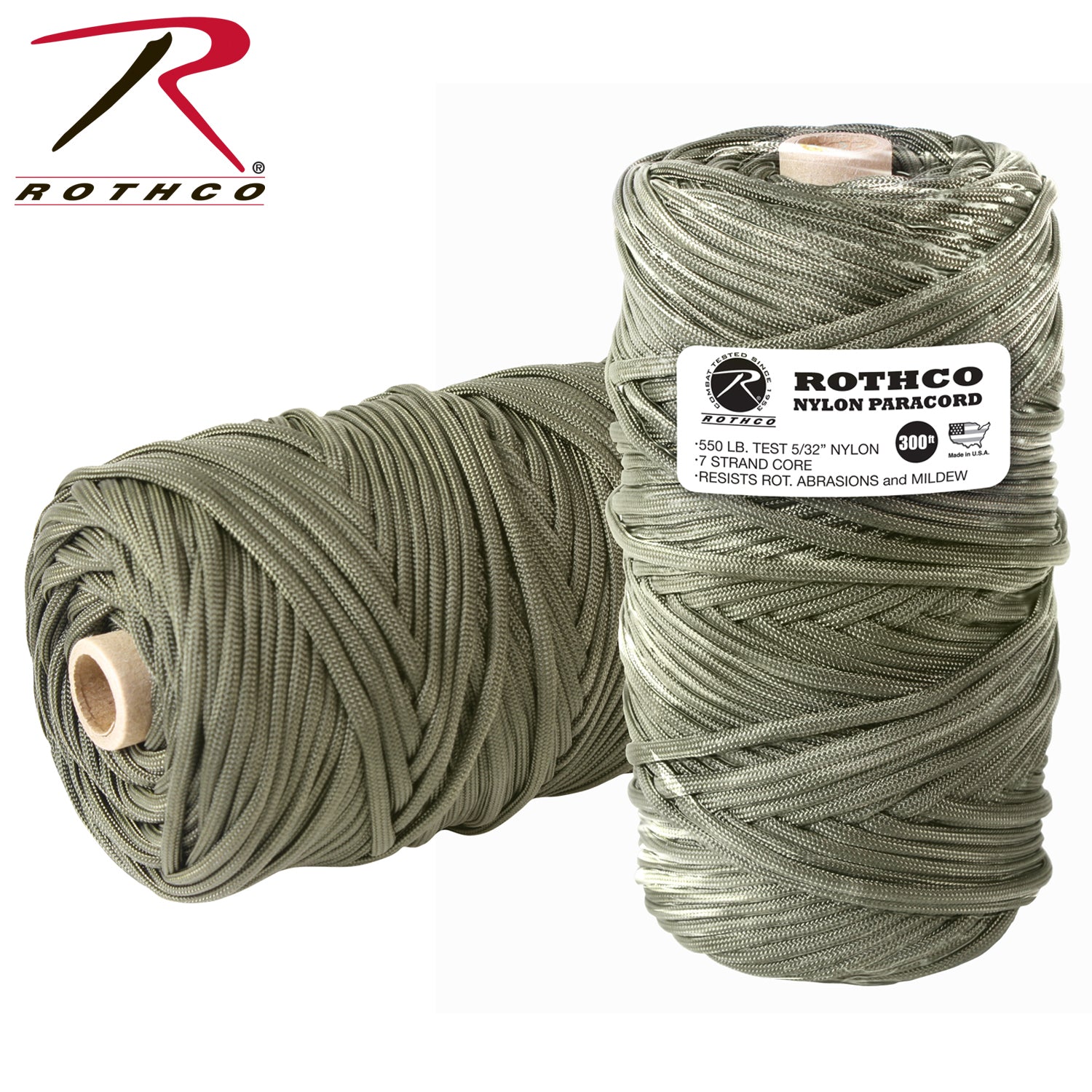 Rothco 550lb Nylon Paracord 300 ft Tube in Olive Drab