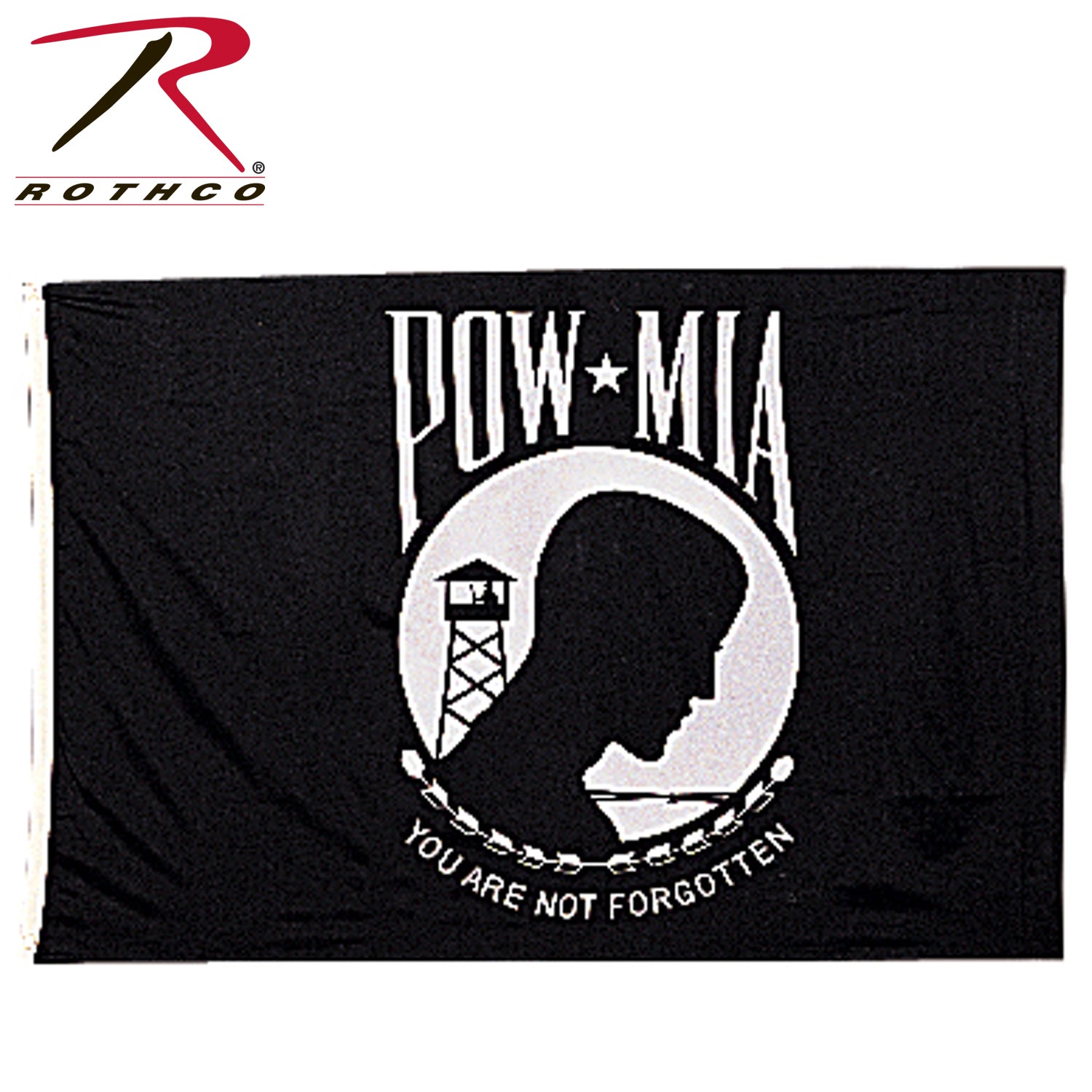 Rothco POW/MIA Flag 2' x 3' - Durable Polyester Outdoor Banner