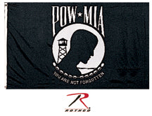 Rothco POW-MIA Flag - 3 ft x 5 ft Outdoor Memorial Flag with Emblem and 'You Are Not Forgotten' Message