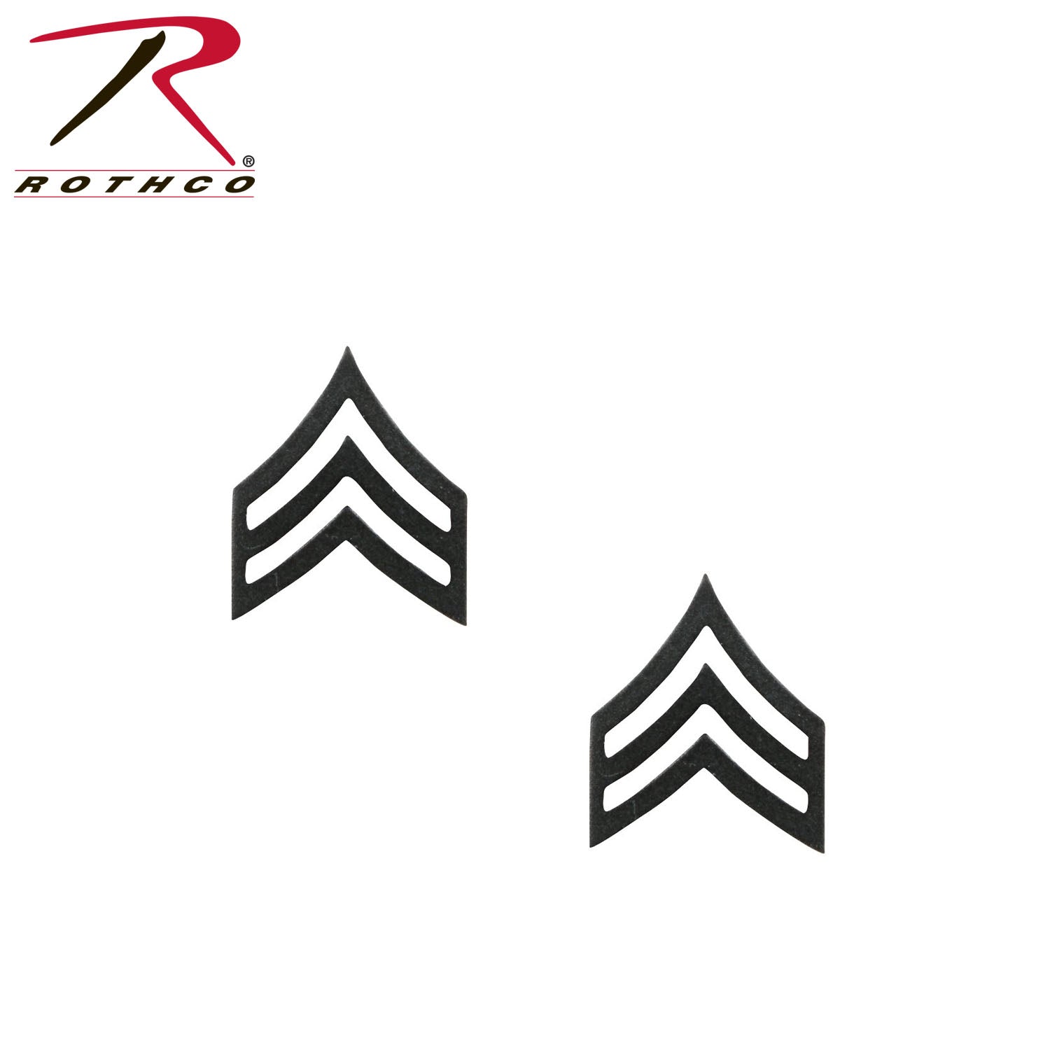 Rothco Sergeant Polished Insignia Subdued (Part No. 1603) – Brass Military Rank Badge
