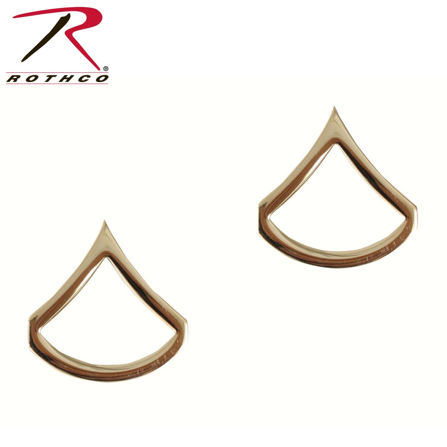 Rothco Private First Class Polished Insignia Gold – US Army E-3 Badge