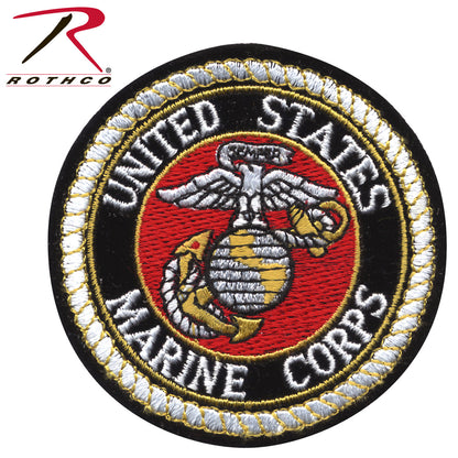 Rothco Deluxe USMC Round Patch - 3 Inch Embroidered Marine Corps Patch